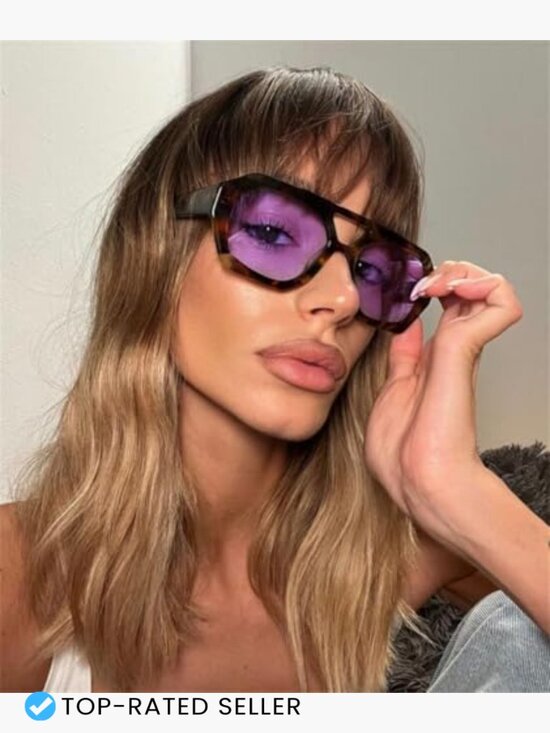 Oversized Aviator Sunglasses Retro Pilot Style UV Protection Unisex main image 7